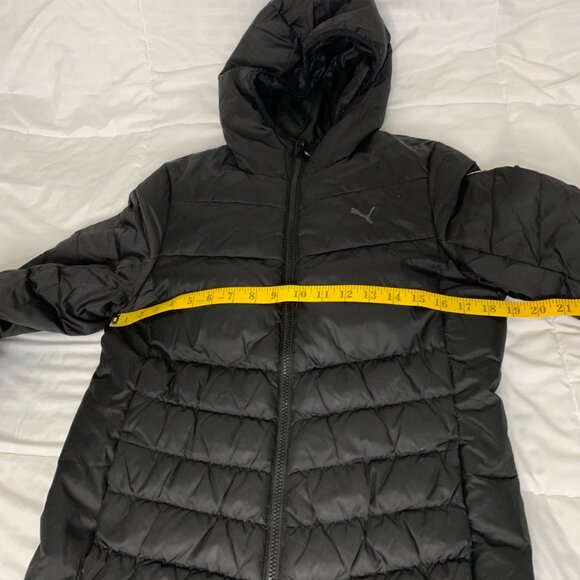 Puma Women’s Black Quilted Hooded Jacket – Size Small – Classic Athletic Style - Picture 9 of 14